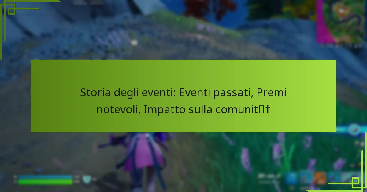 Storia degli eventi: Eventi passati, Premi notevoli, Impatto sulla comunità